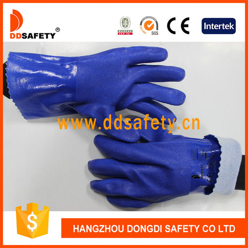 Синий ПВХ перчатки-DPV116